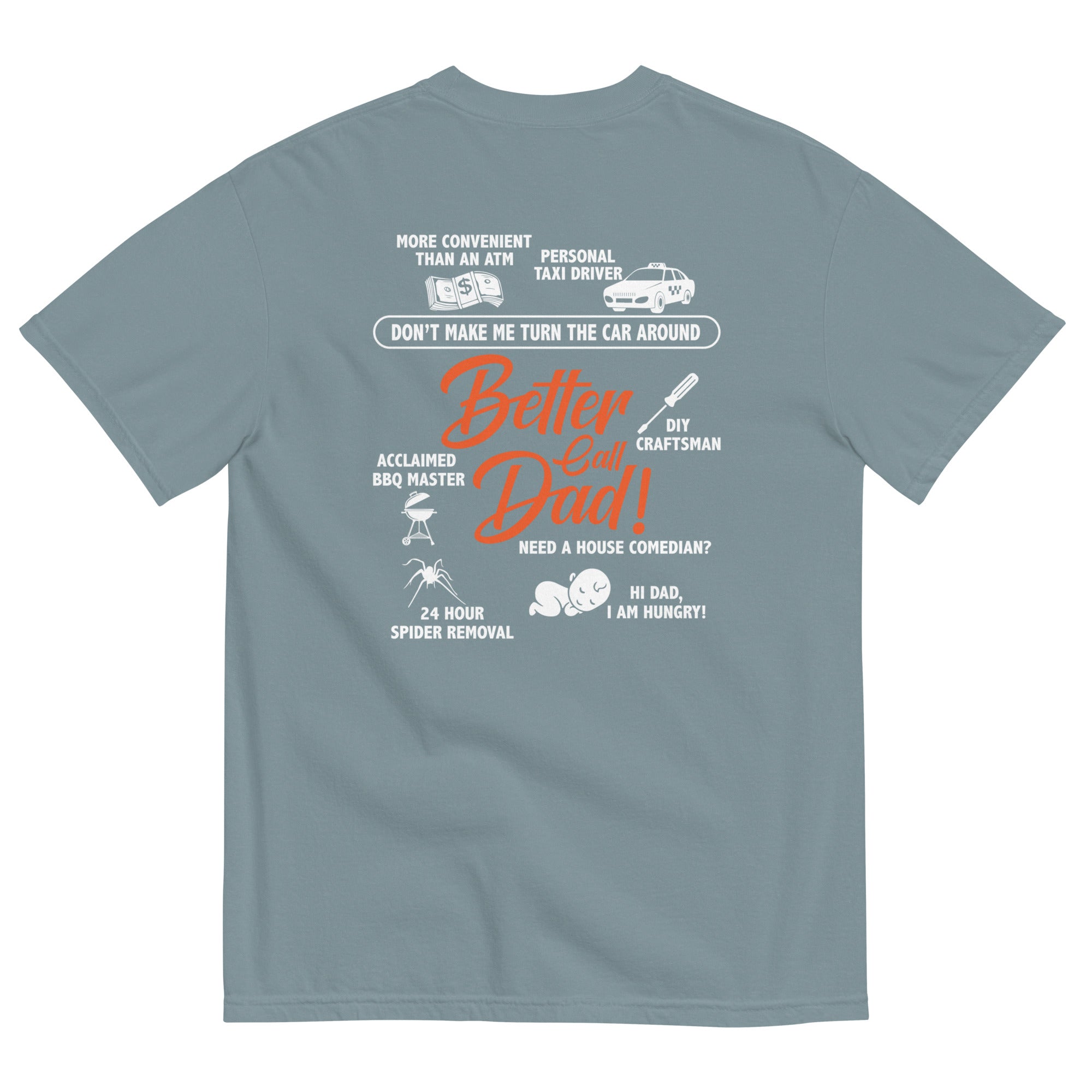 Camiseta unisex de peso pesado teñida en prenda DAD LIFE DELUXE