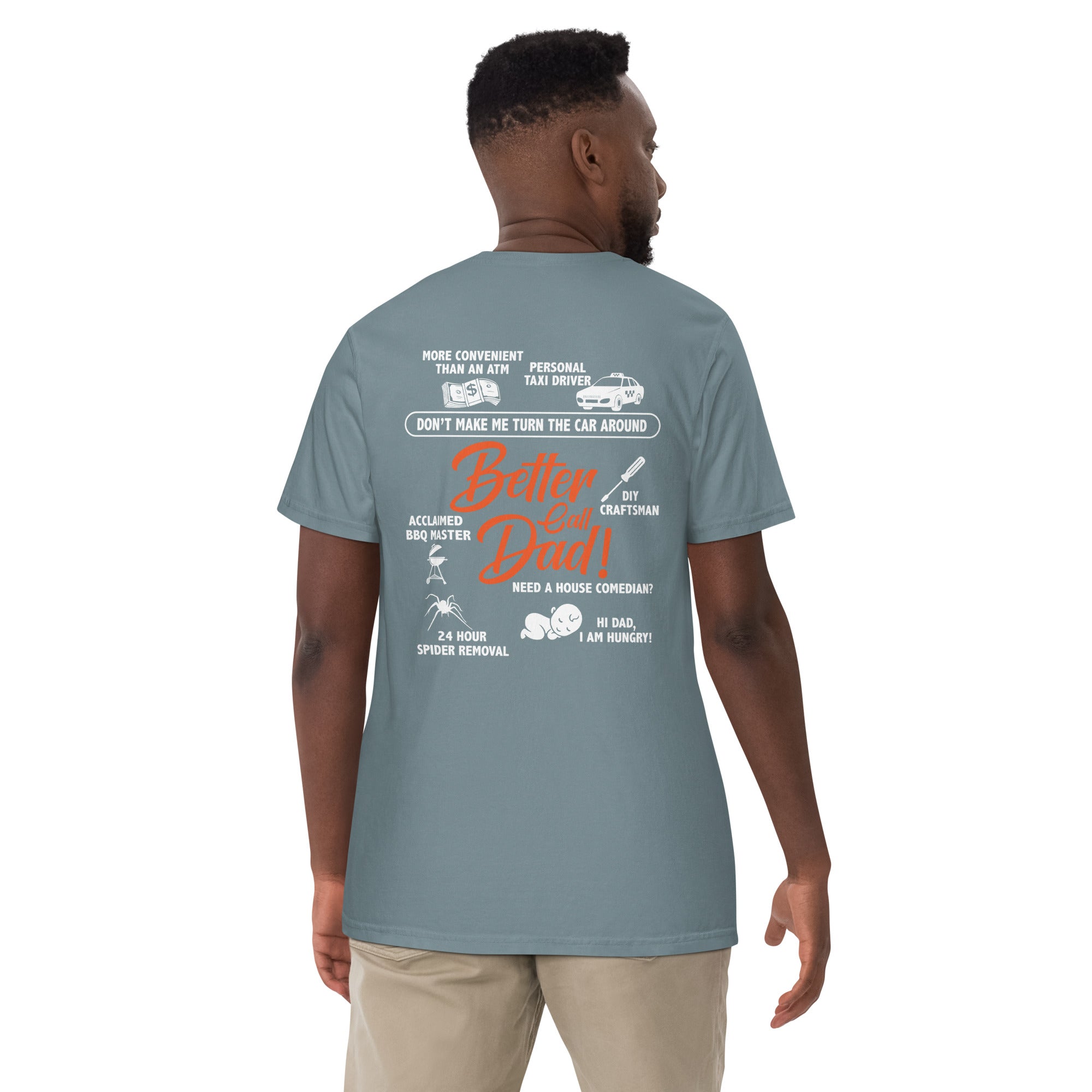 Camiseta unisex de peso pesado teñida en prenda DAD LIFE DELUXE