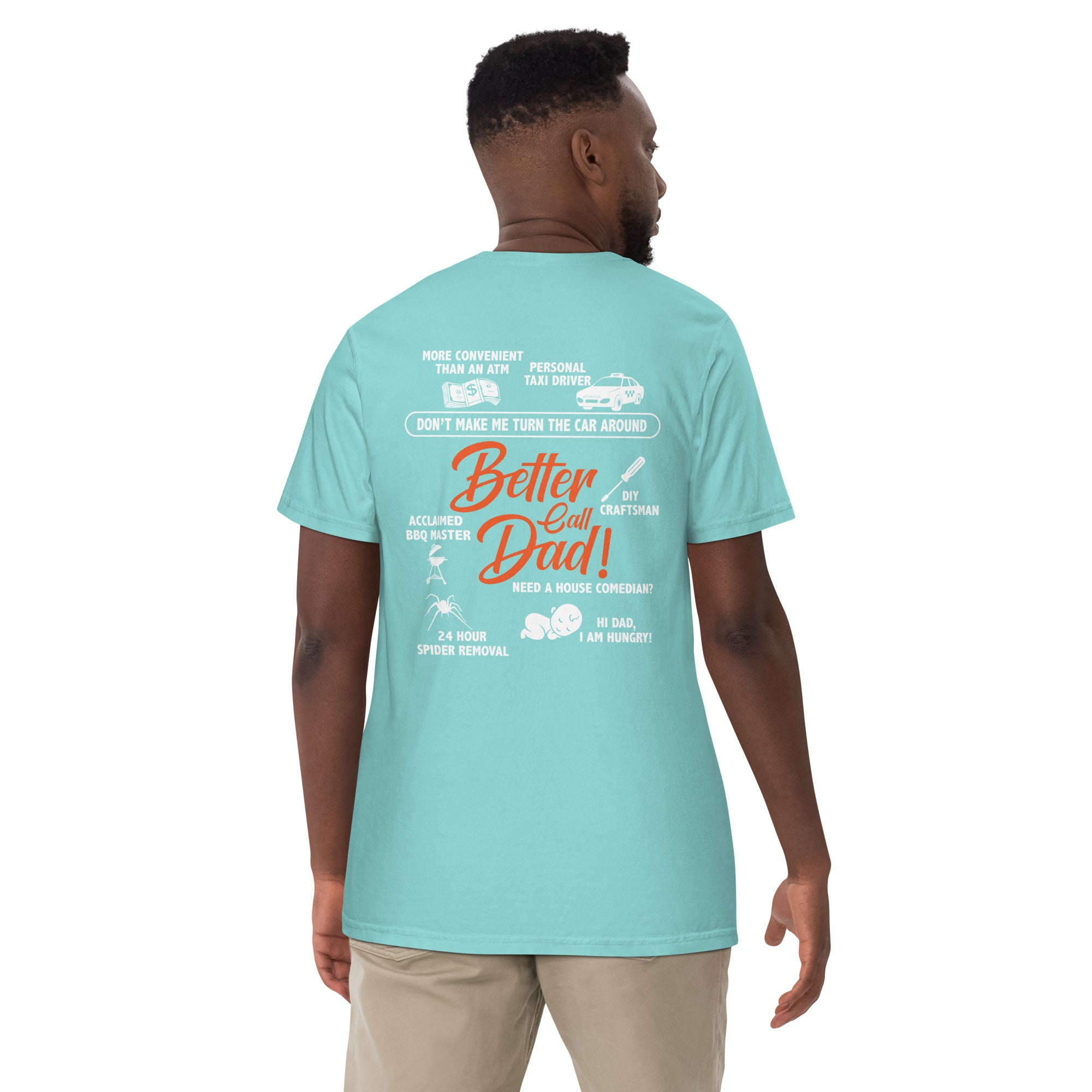 Camiseta unisex de peso pesado teñida en prenda DAD LIFE DELUXE