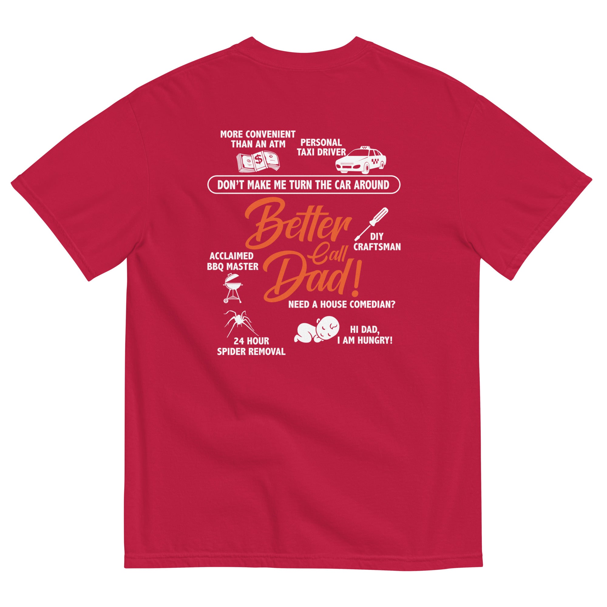 Camiseta unisex de peso pesado teñida en prenda DAD LIFE DELUXE