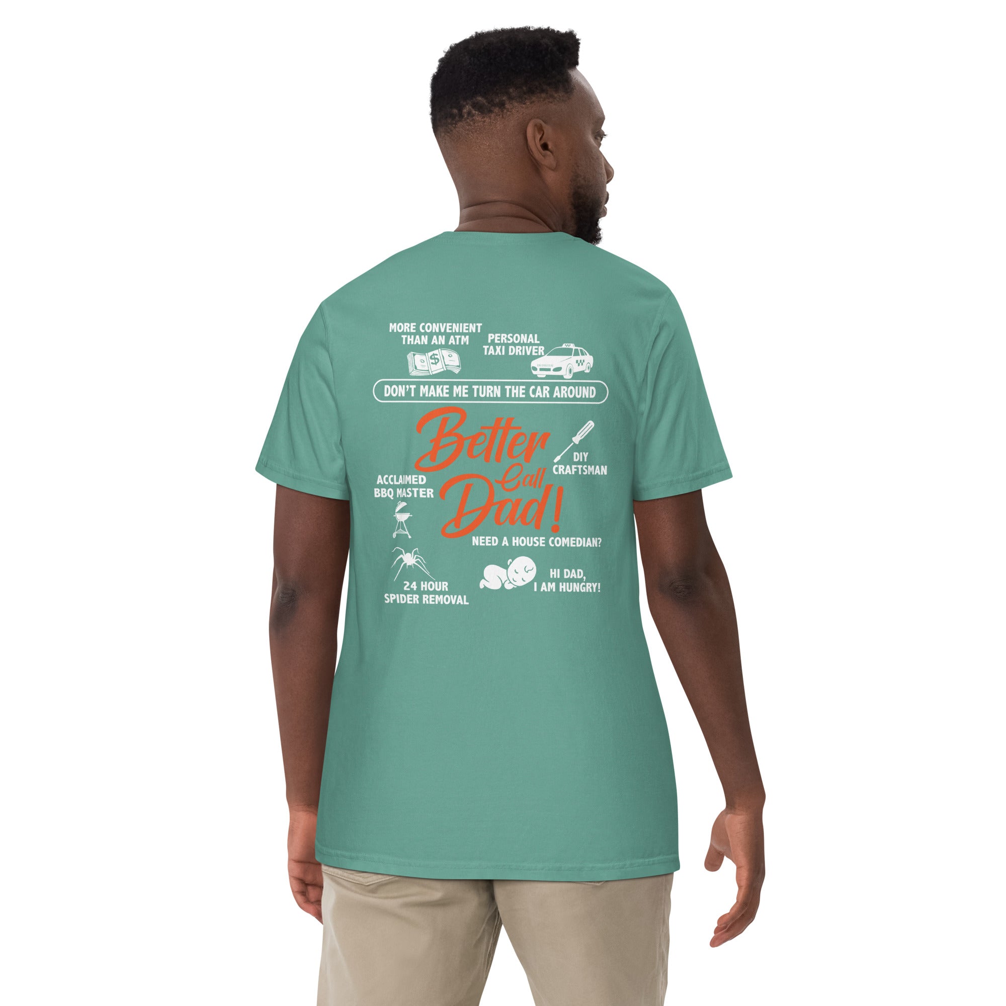 Camiseta unisex de peso pesado teñida en prenda DAD LIFE DELUXE