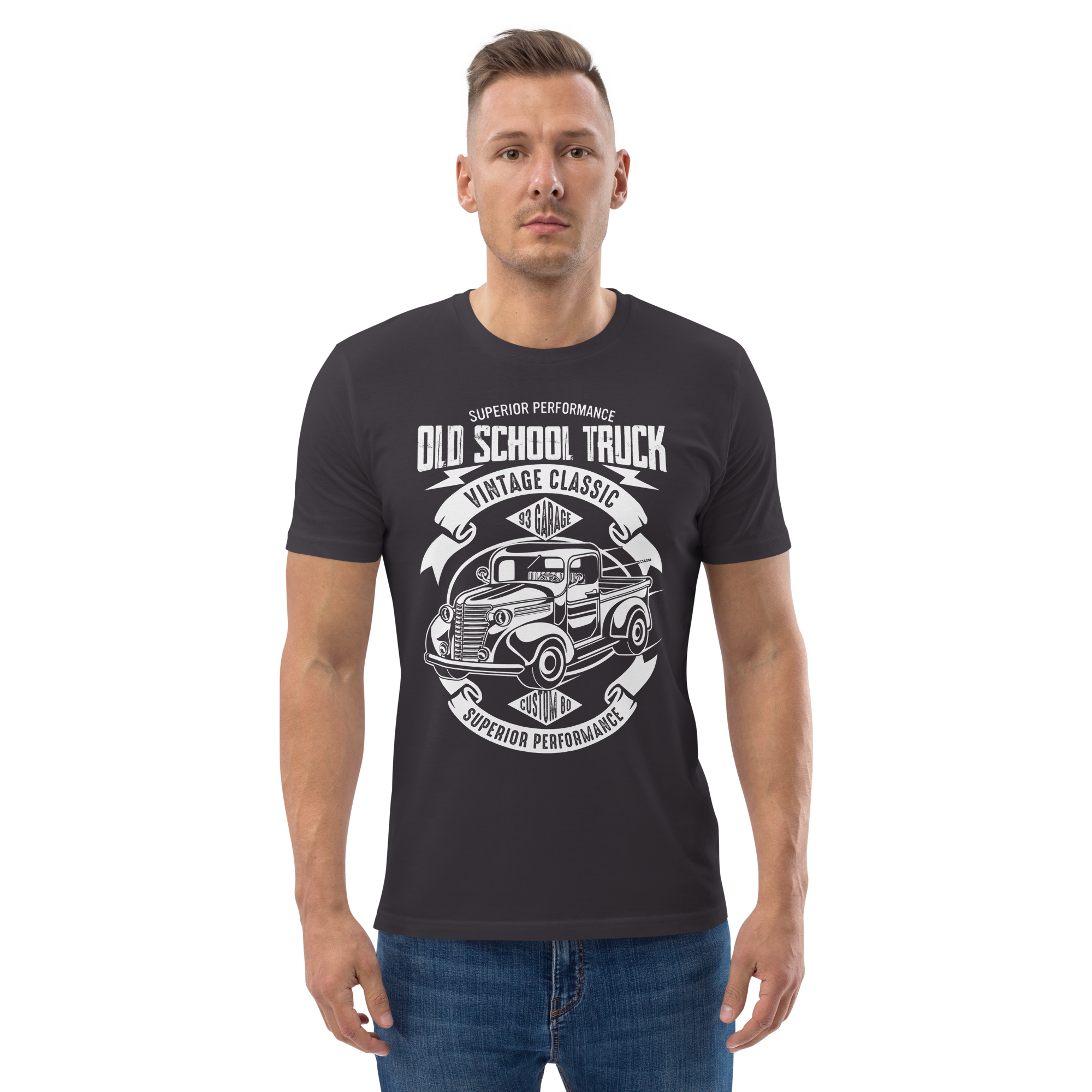 OLD SCHOOL TRUCK Unisex organic cotton t-shirt