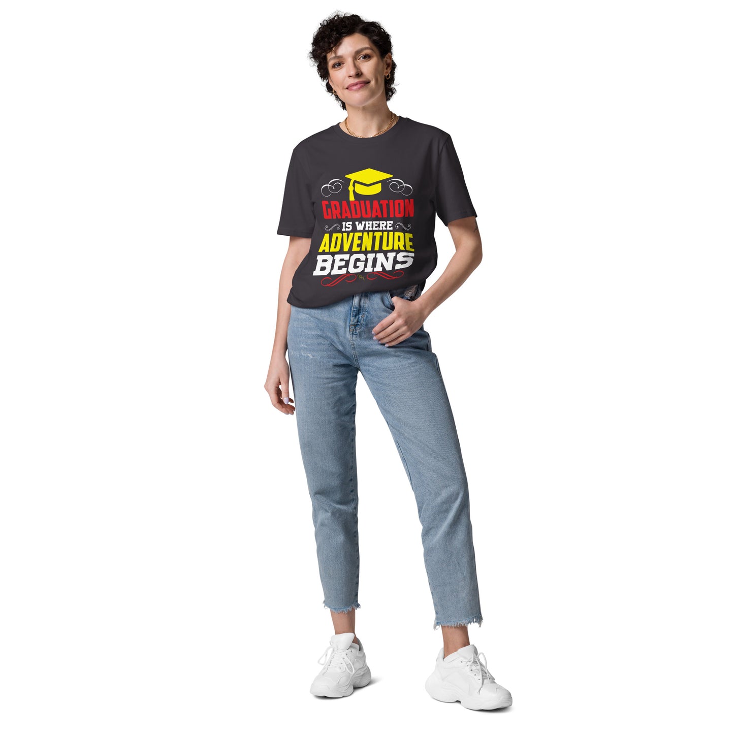 ADVENTURE BEGINS Unisex organic cotton t-shirt