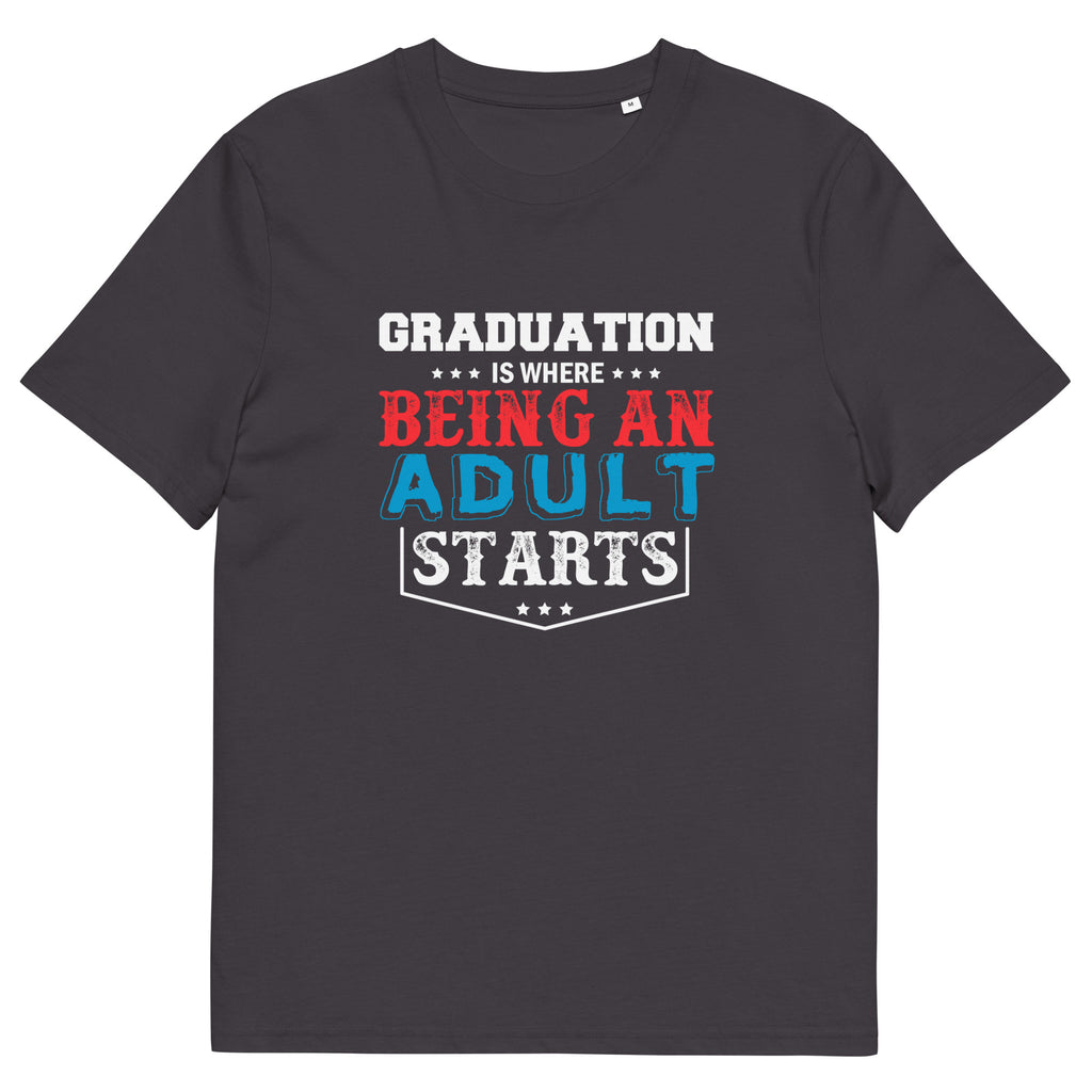 ADULTING BEGINS Unisex organic cotton t-shirt