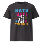 HATS OFF! unisex t-shirt - Printoo Shop - - graduation, t-shirt, unisex, Unisex Organic Cotton T-Shirt | Stanley/Stella STTU169