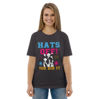 HATS OFF! unisex t-shirt - Printoo Shop - - graduation, t-shirt, unisex, Unisex Organic Cotton T-Shirt | Stanley/Stella STTU169