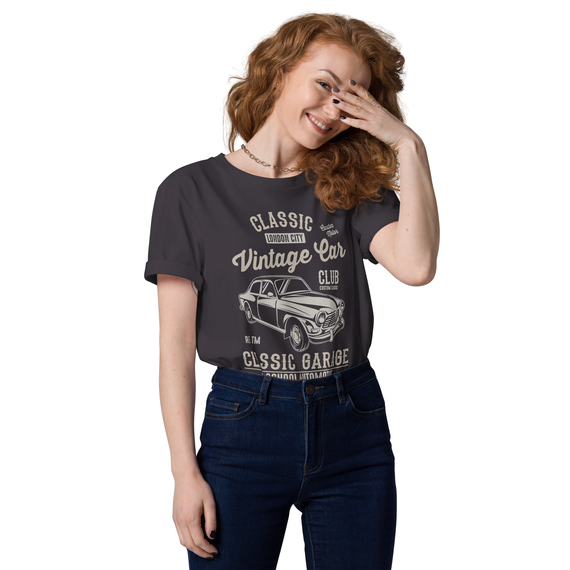 LONDON VINTAGE CAR Unisex organic cotton t-shirt