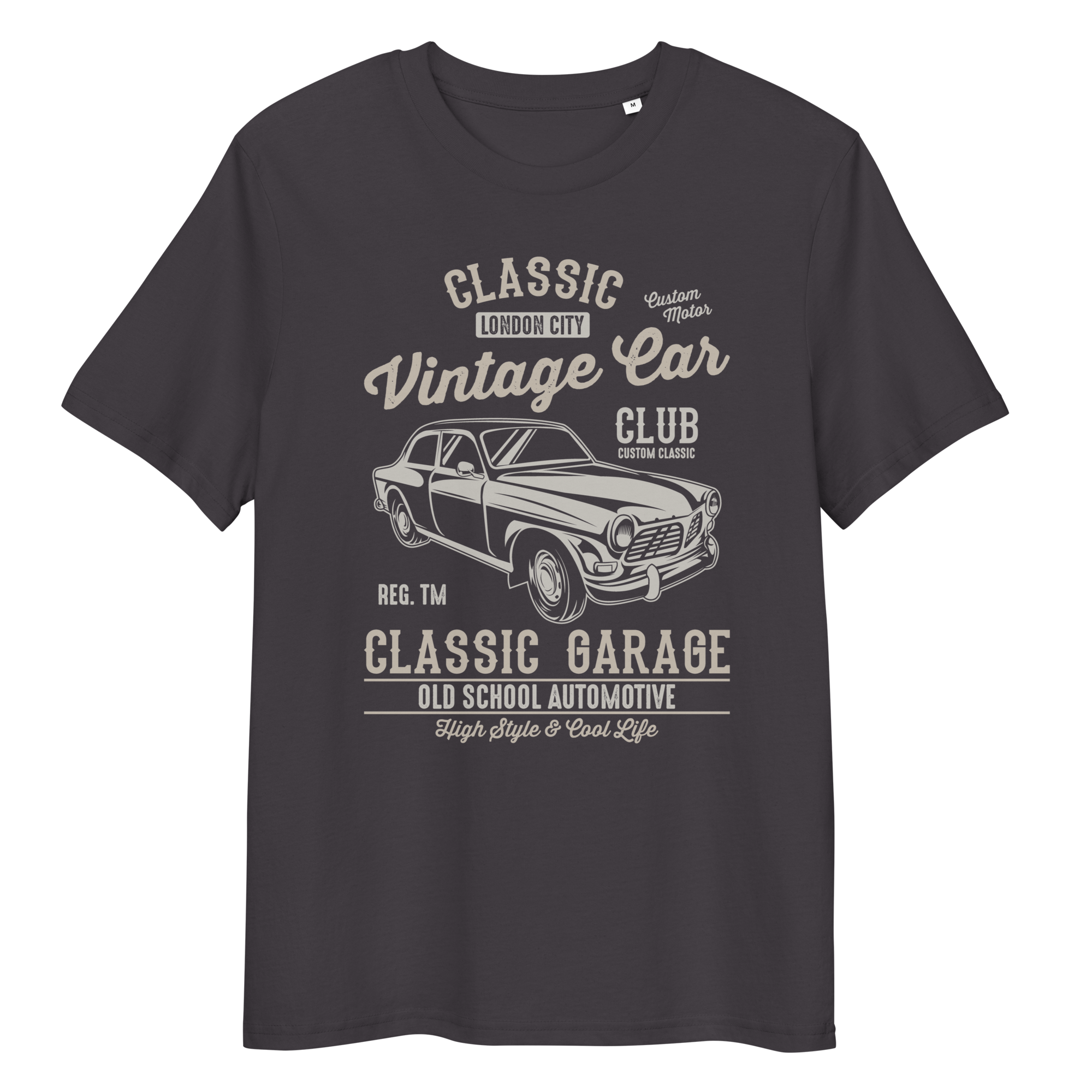 LONDON VINTAGE CAR Unisex organic cotton t-shirt
