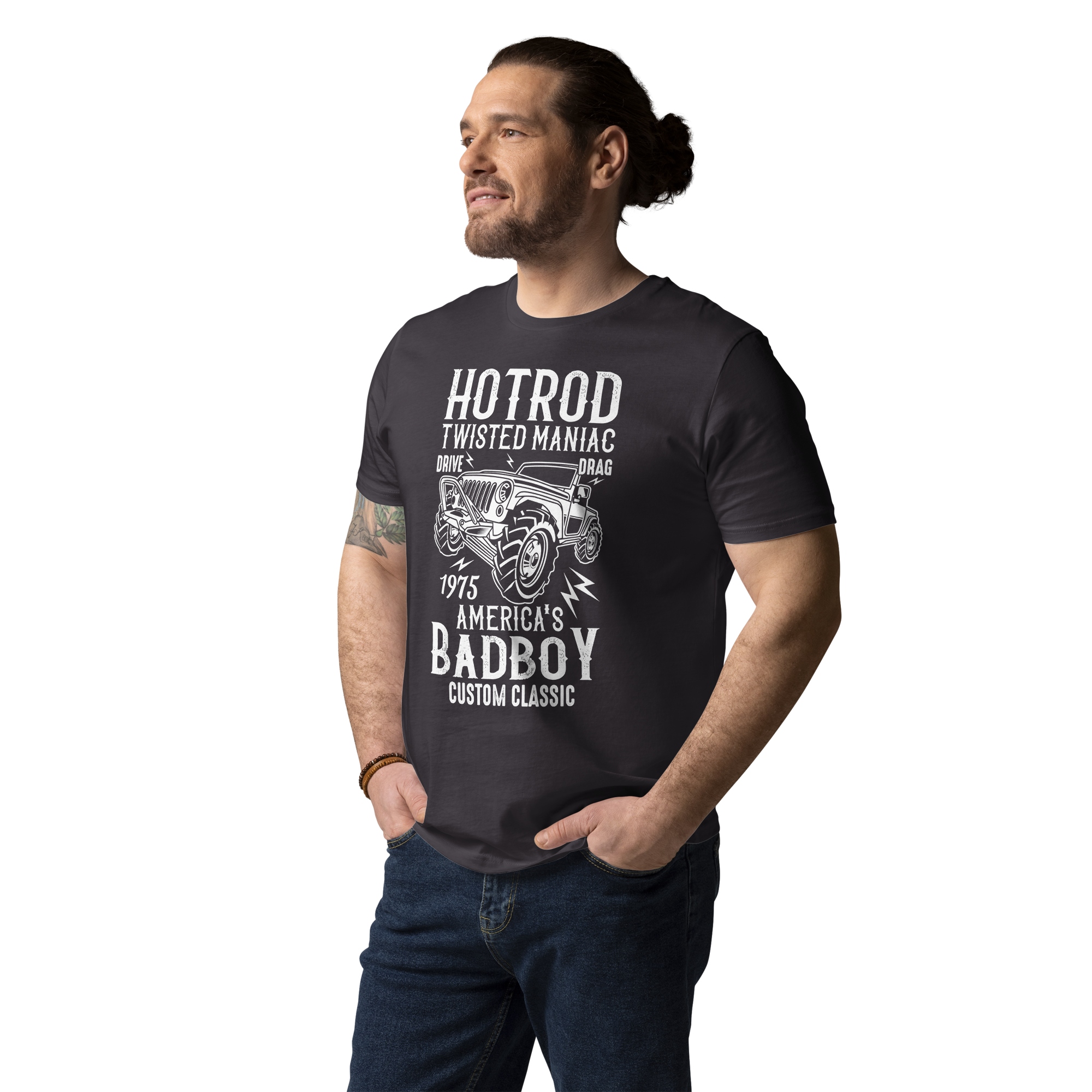 HOTROD BADBOY Unisex-T-Shirt aus Bio-Baumwolle