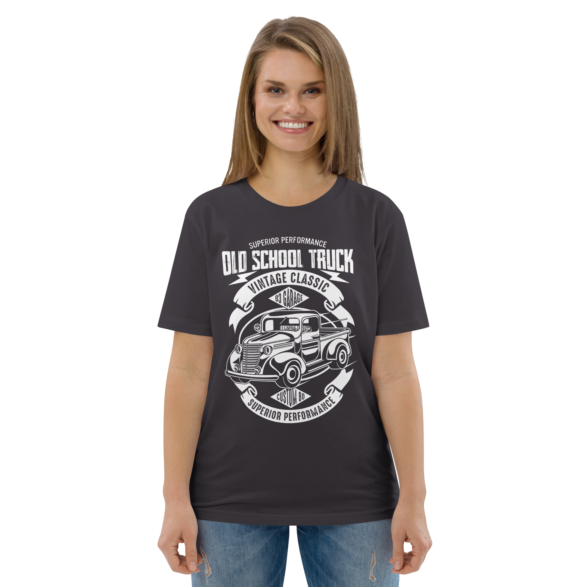 OLD SCHOOL TRUCK Unisex organic cotton t-shirt