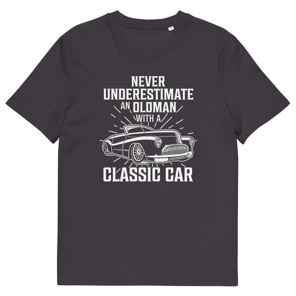 OLDMAN WITH A CLASSIC CAR unisex t-shirt