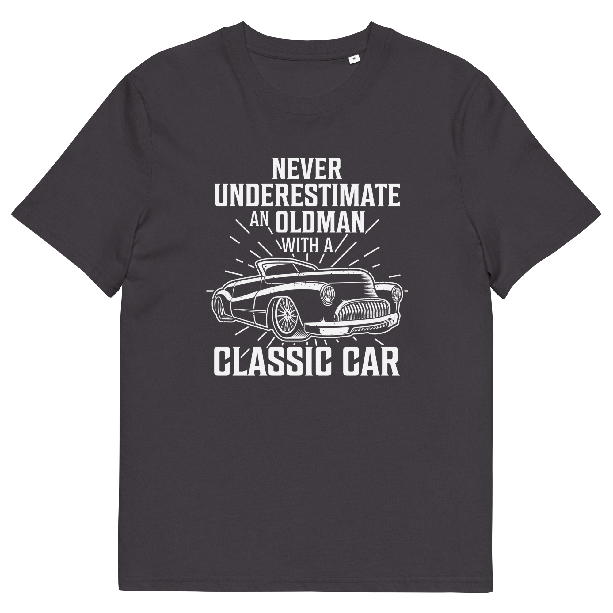 OLDMAN WITH A CLASSIC CAR unisex t-shirt
