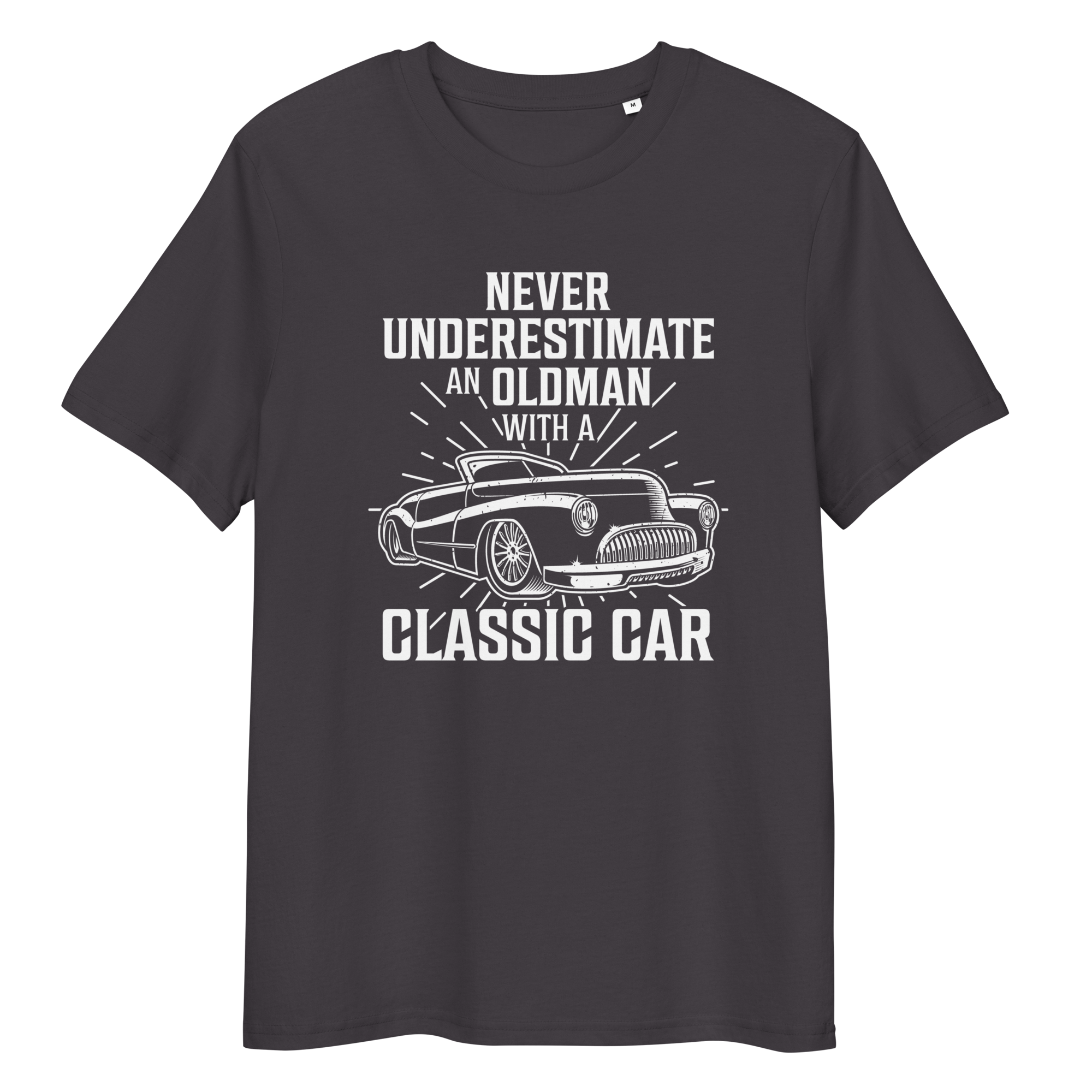OLDMAN WITH A CLASSIC CAR unisex t-shirt