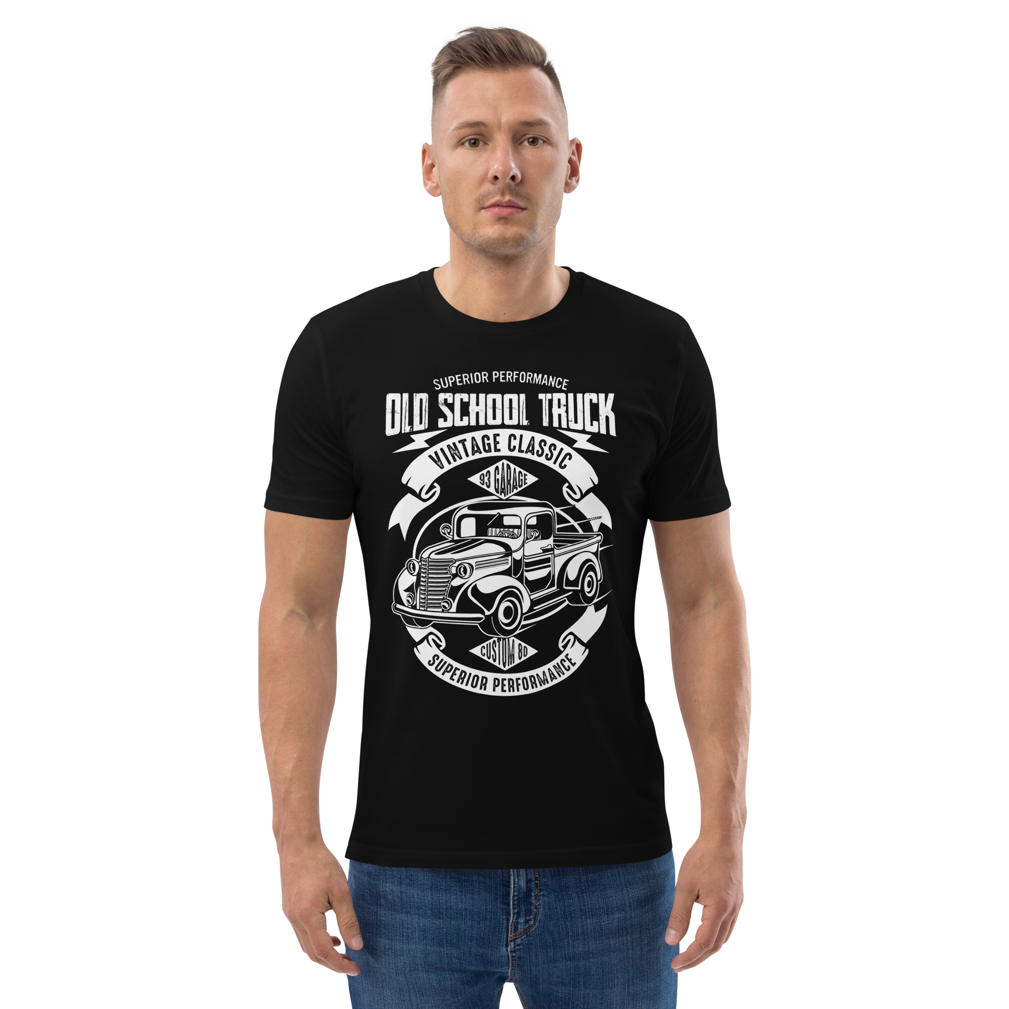 OLD SCHOOL TRUCK Unisex organic cotton t-shirt