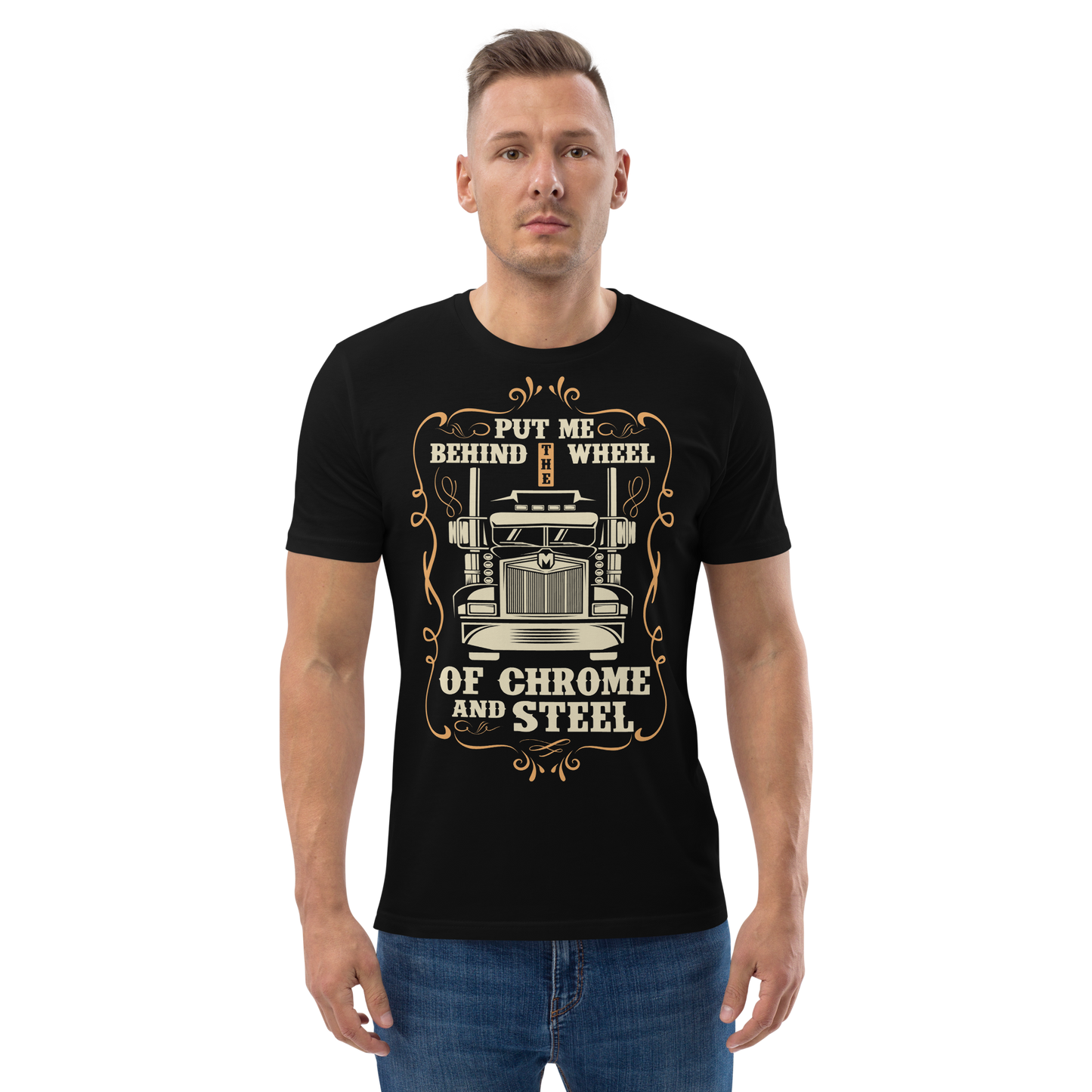 BEHIND THE WHEEL Unisex organic cotton t-shirt