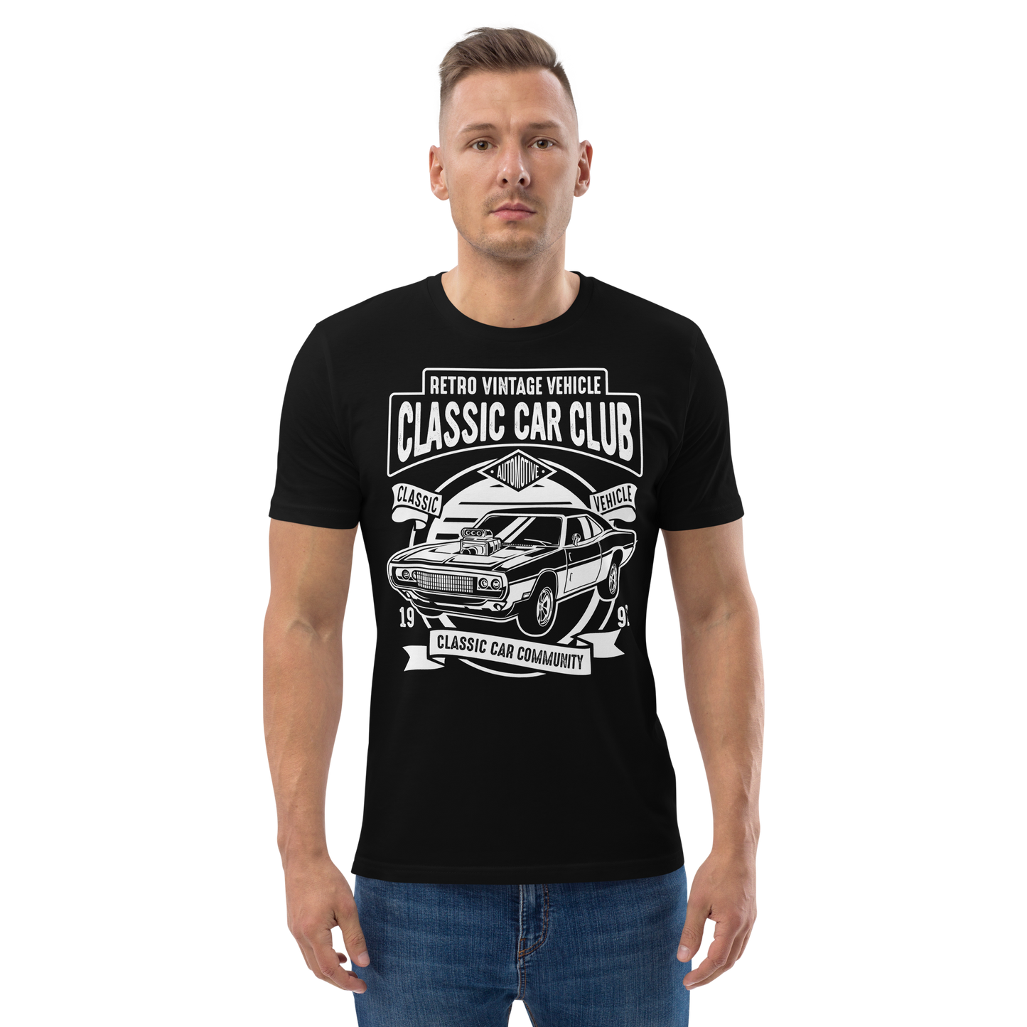 CLASSIC CAR CLUB Unisex organic cotton t-shirt