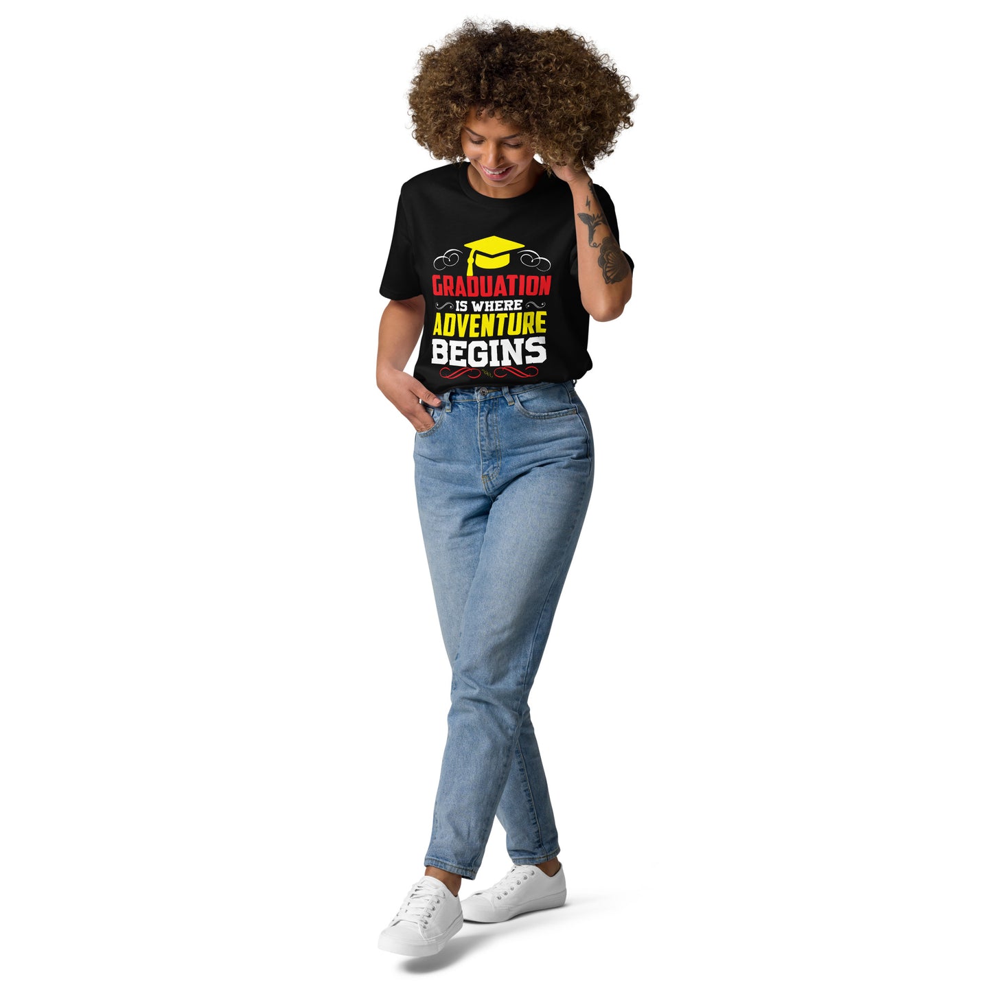 ADVENTURE BEGINS Unisex organic cotton t-shirt