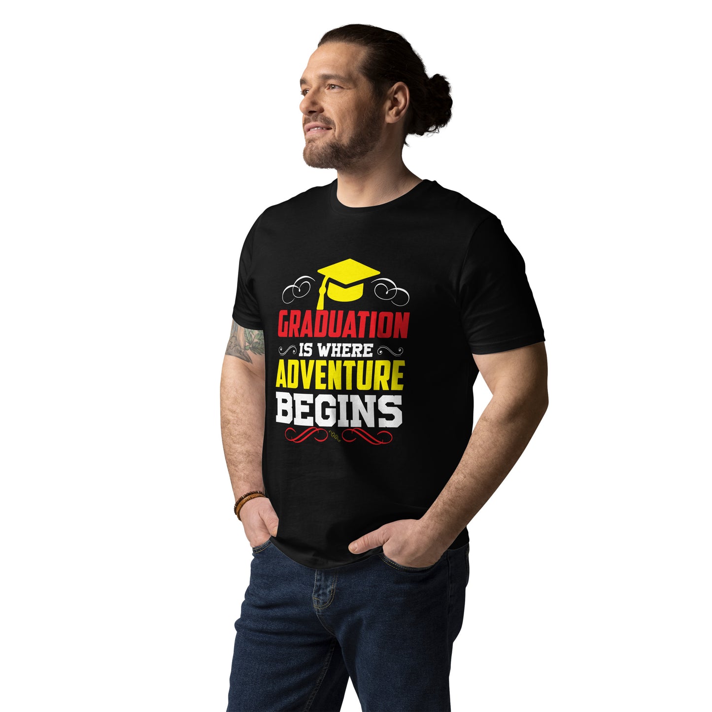 ADVENTURE BEGINS Unisex organic cotton t-shirt