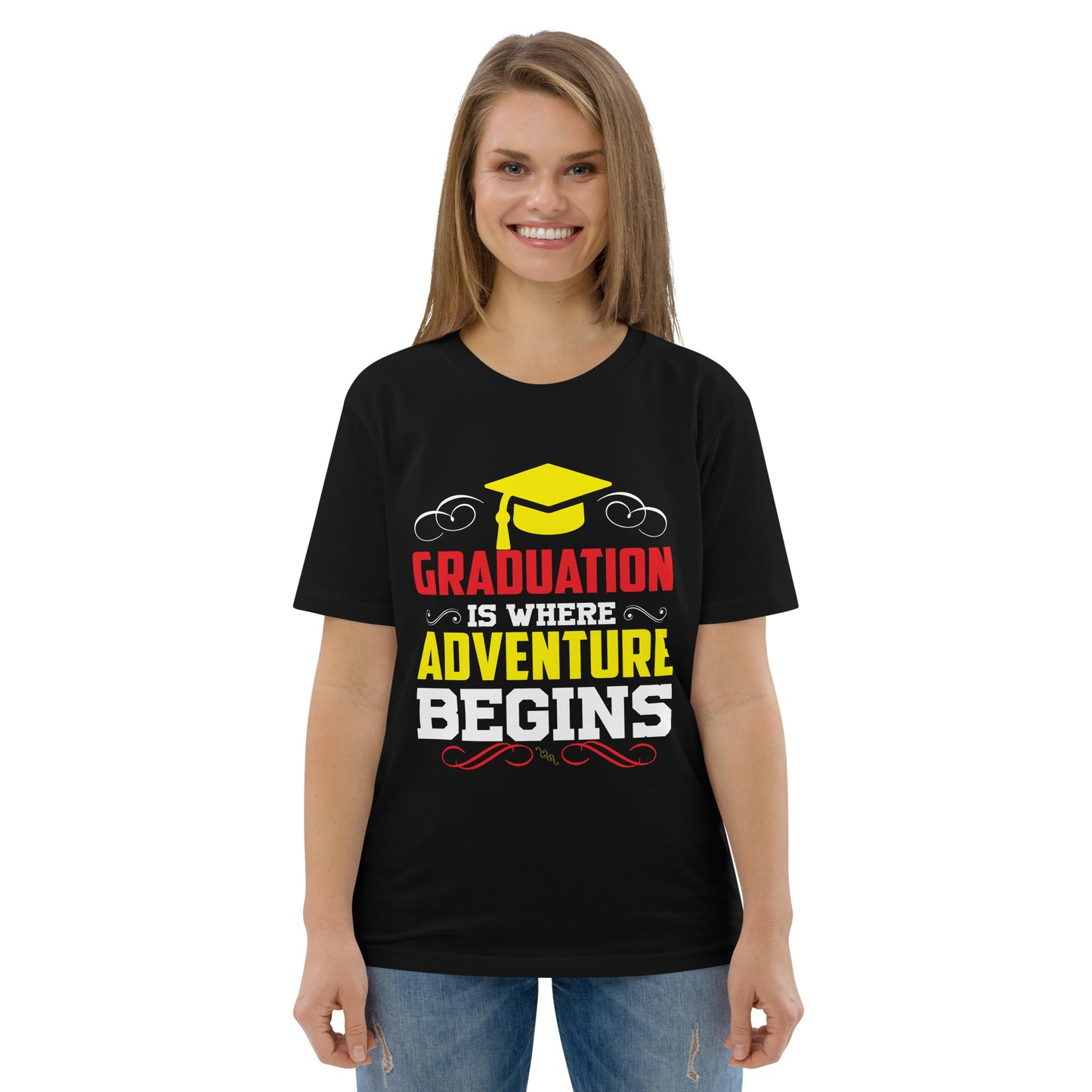 ADVENTURE BEGINS Unisex organic cotton t-shirt