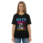 HATS OFF! unisex t-shirt - Printoo Shop - - graduation, t-shirt, unisex, Unisex Organic Cotton T-Shirt | Stanley/Stella STTU169