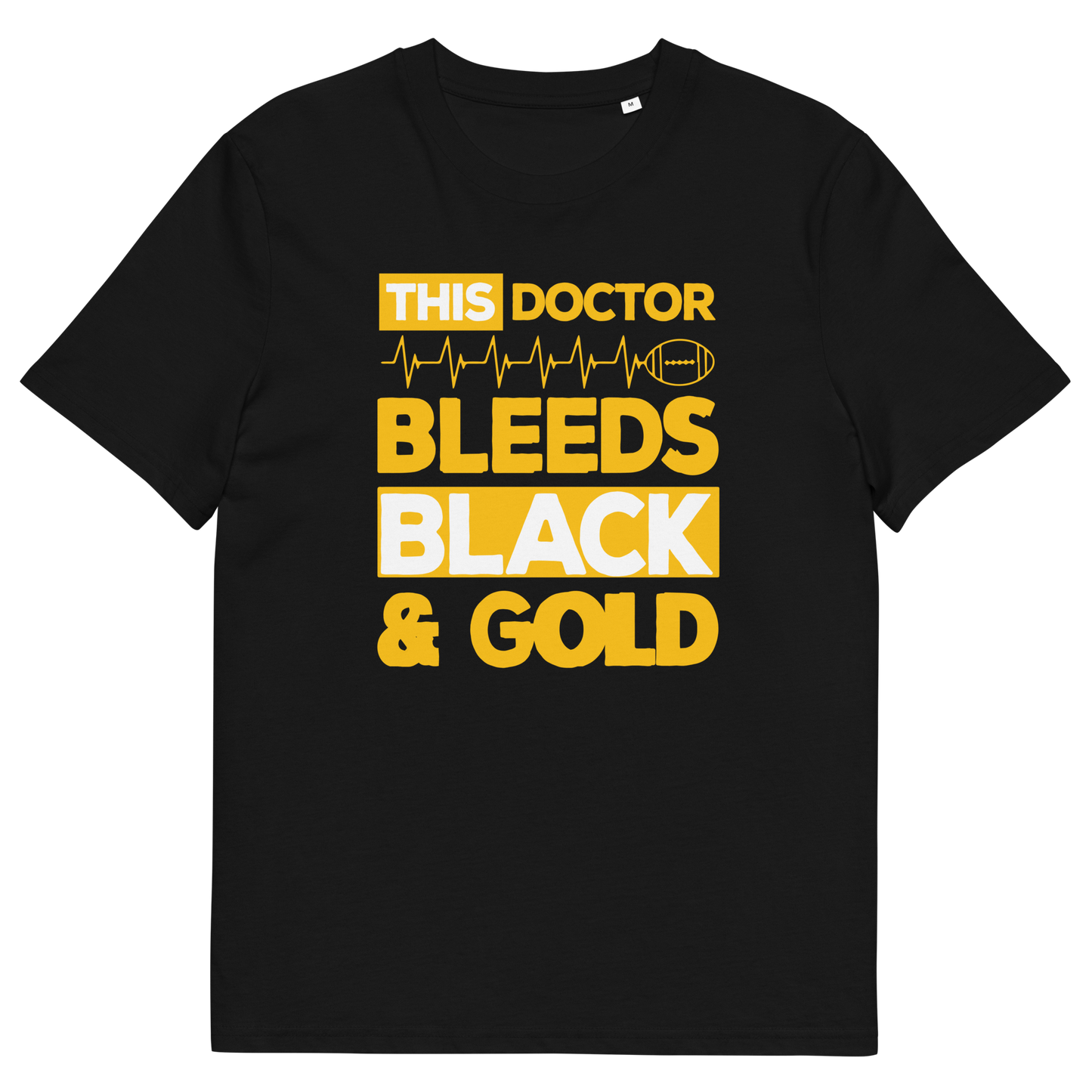 BLACK & GOLD Doctor series unisex organic cotton t-shirt