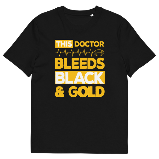 BLACK & GOLD Doctor series unisex organic cotton t-shirt