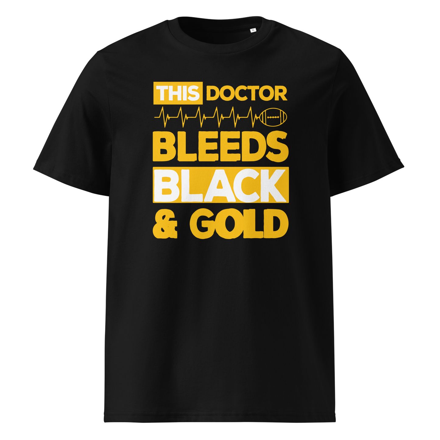 BLACK & GOLD Doctor series unisex organic cotton t-shirt