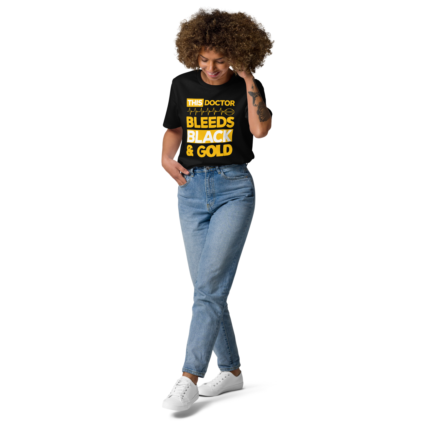 BLACK & GOLD Doctor series unisex organic cotton t-shirt