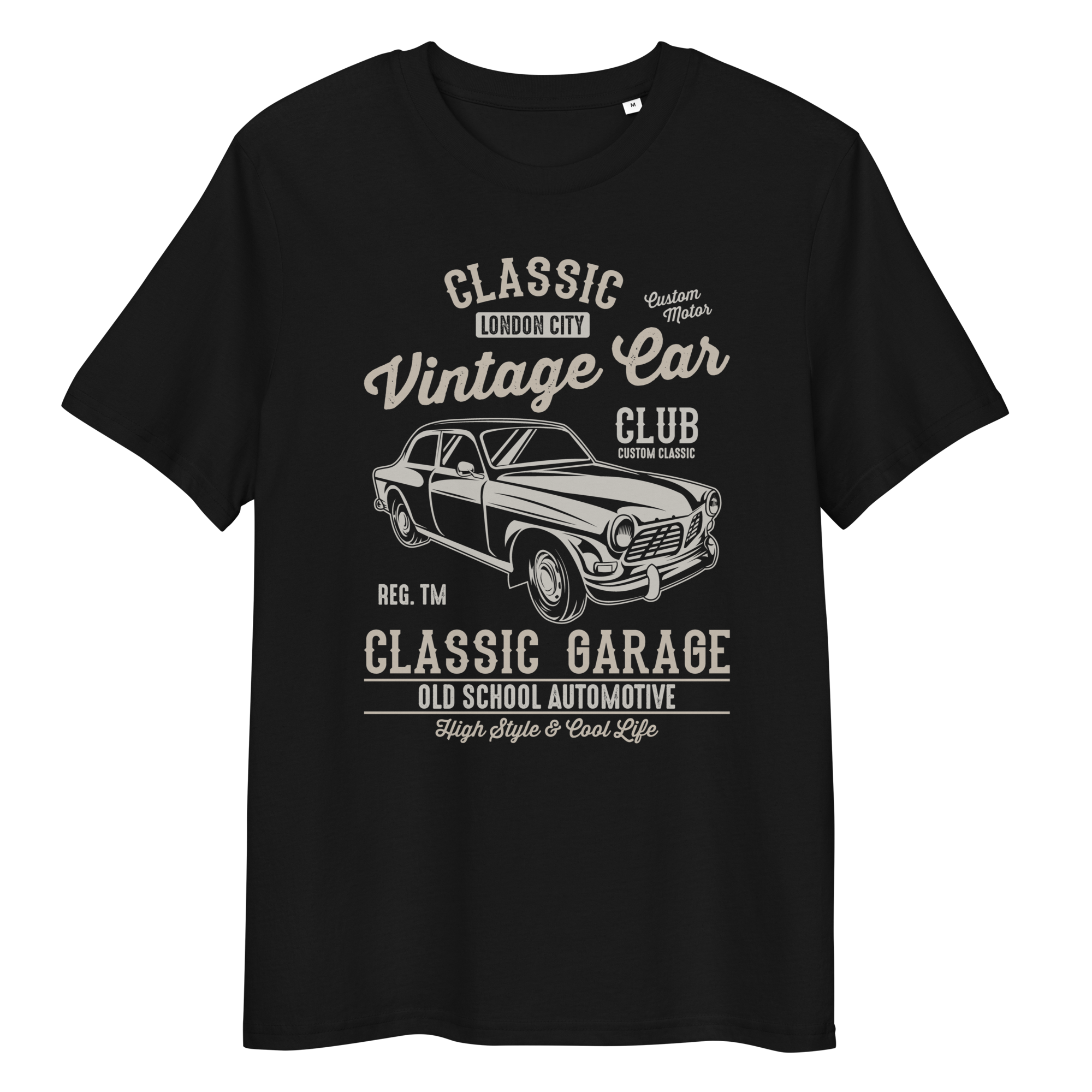LONDON VINTAGE CAR Unisex organic cotton t-shirt