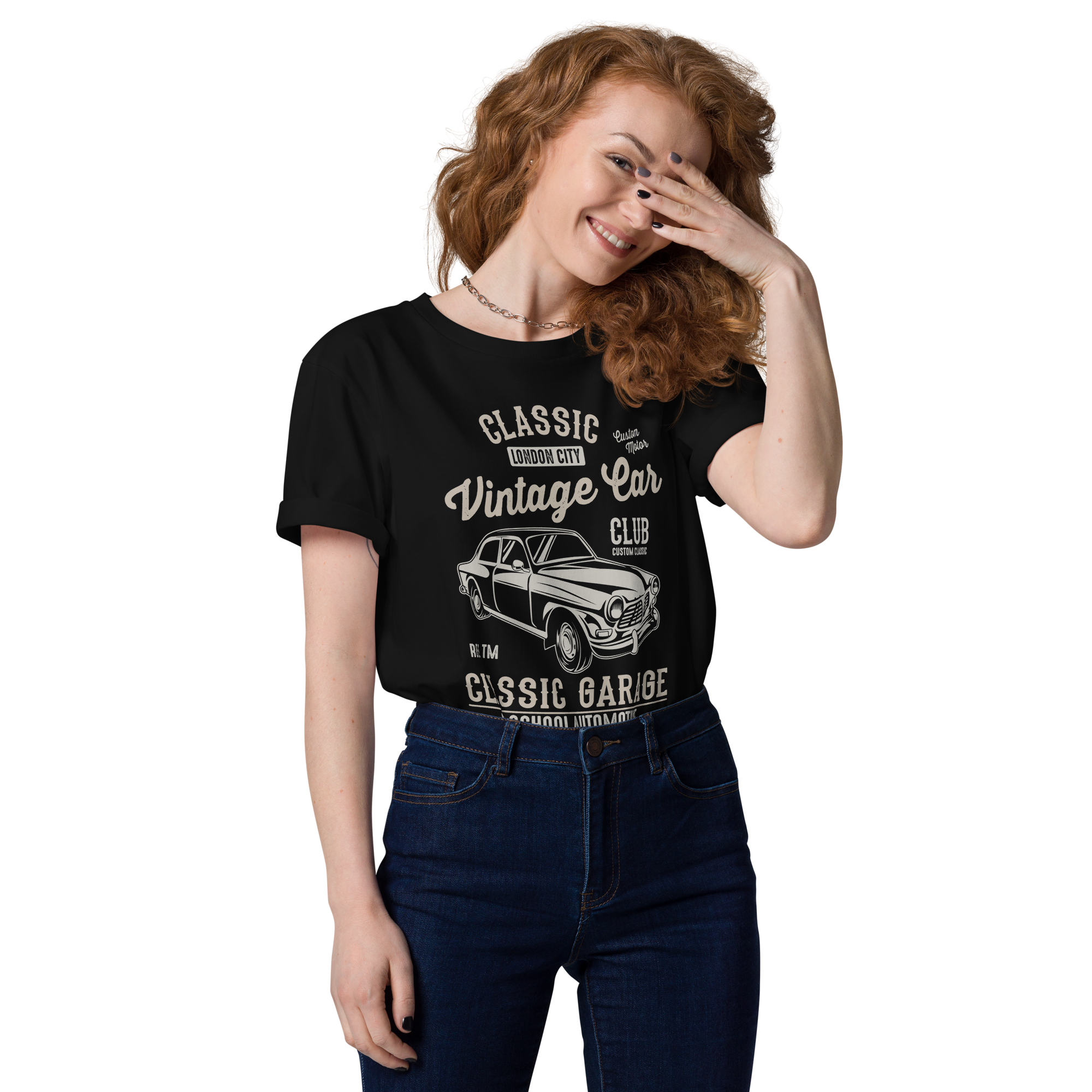 LONDON VINTAGE CAR Unisex organic cotton t-shirt