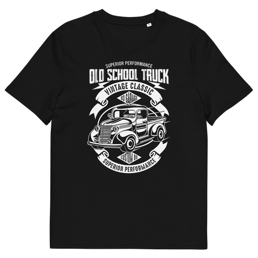 OLD SCHOOL TRUCK Unisex organic cotton t-shirt