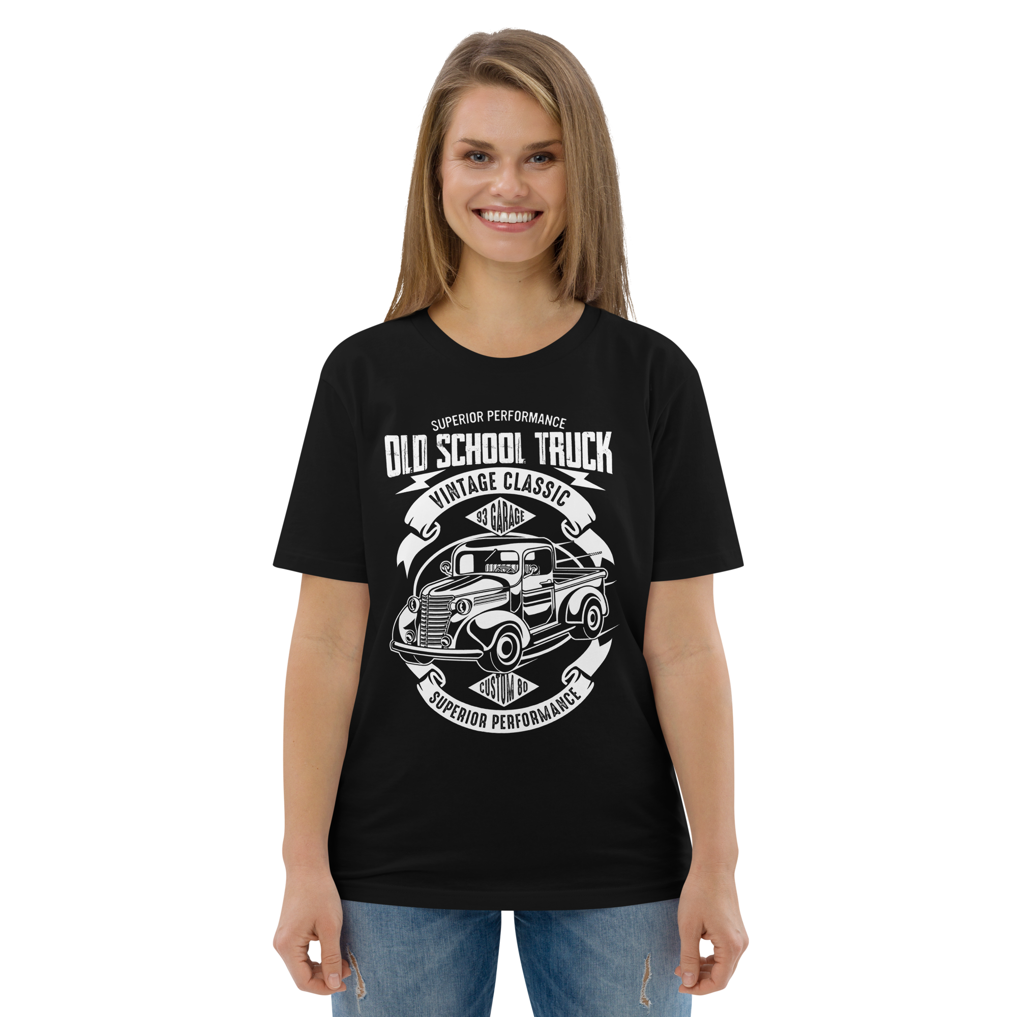 OLD SCHOOL TRUCK Unisex organic cotton t-shirt