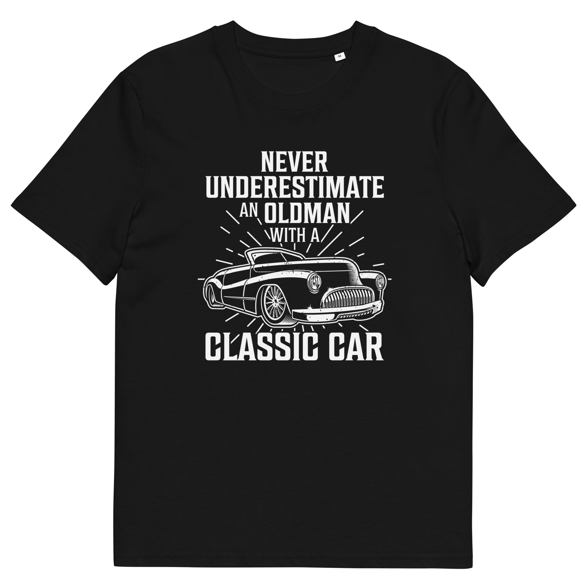 OLDMAN WITH A CLASSIC CAR unisex t-shirt