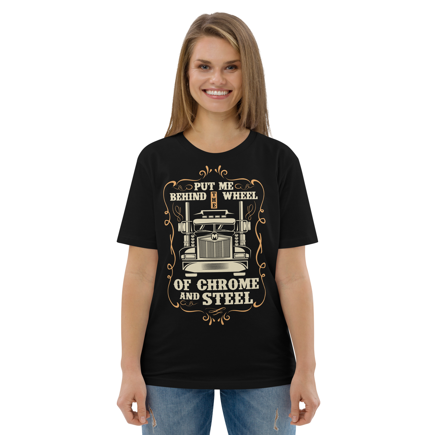 BEHIND THE WHEEL Unisex organic cotton t-shirt