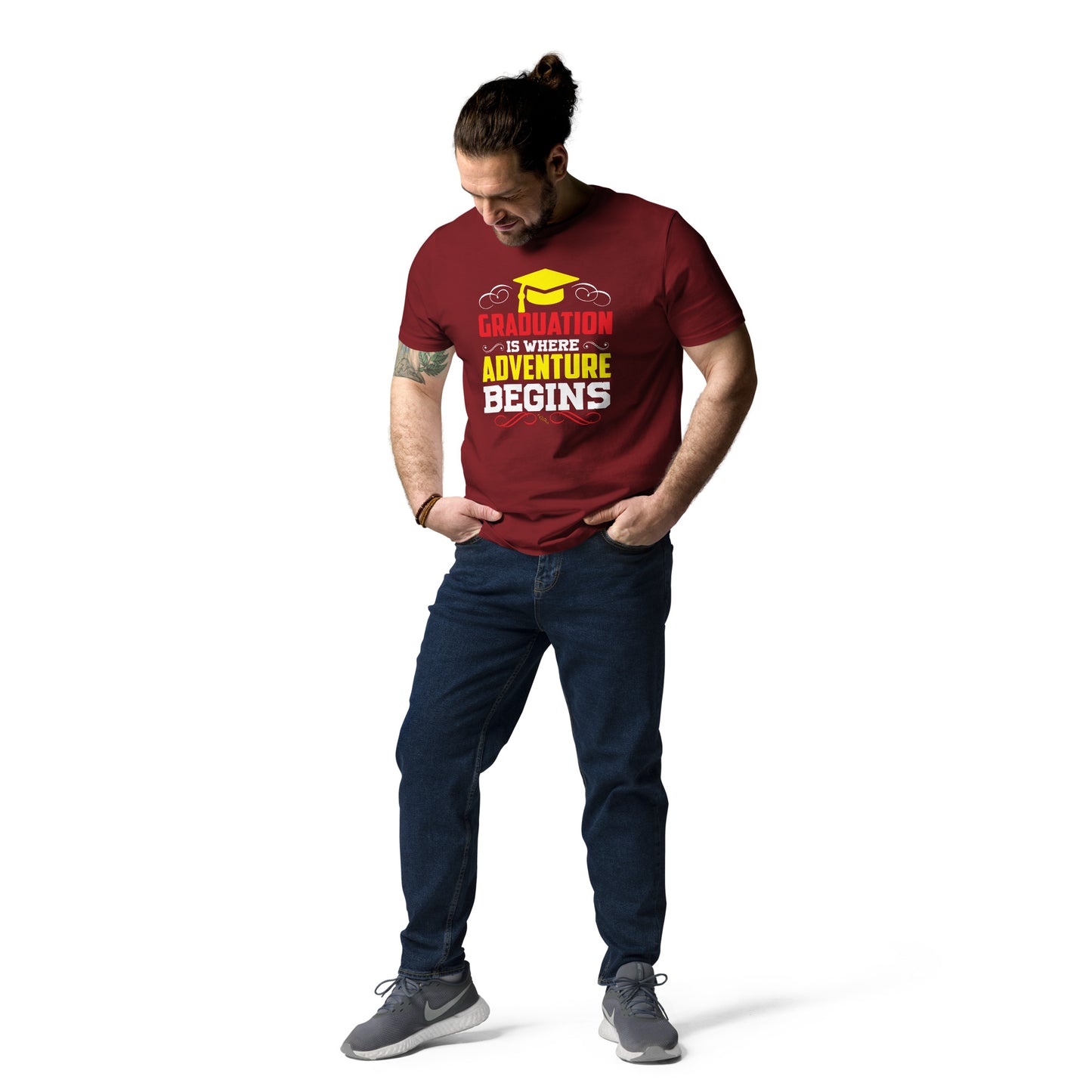 ADVENTURE BEGINS Unisex organic cotton t-shirt