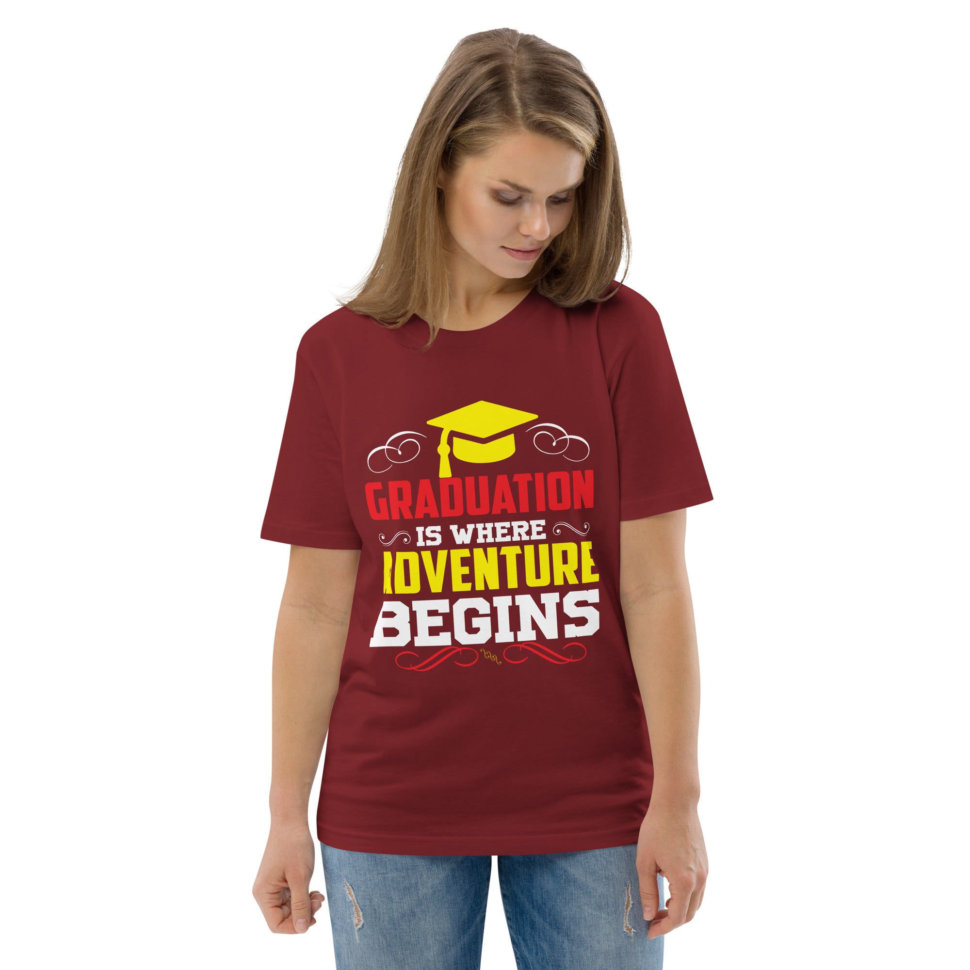 ADVENTURE BEGINS unisex t-shirt