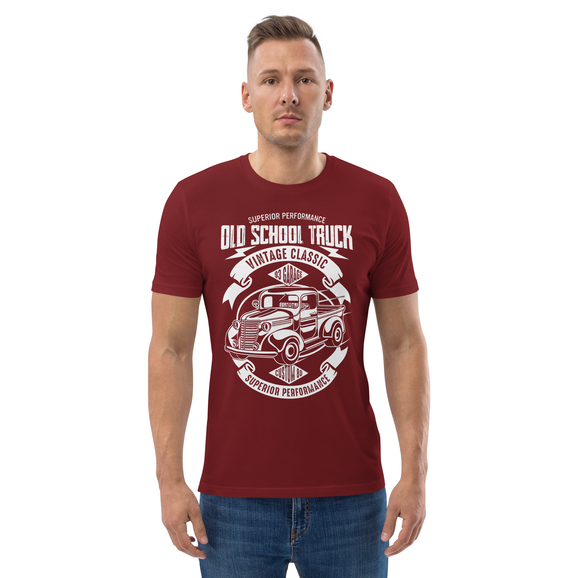 OLD SCHOOL TRUCK Unisex organic cotton t-shirt