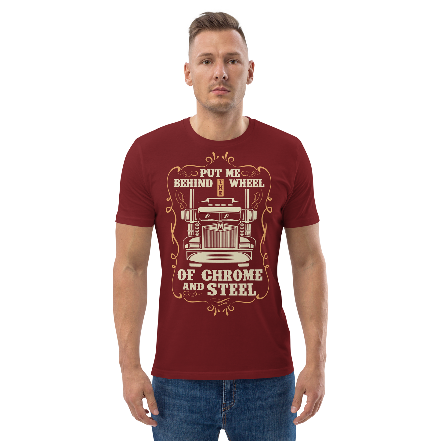 BEHIND THE WHEEL Unisex organic cotton t-shirt