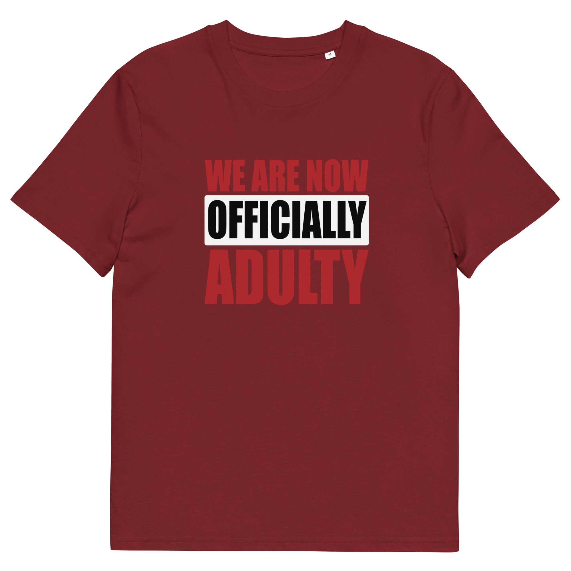Camiseta unisex de algodón orgánico OFICIALMENTE PARA ADULTOS