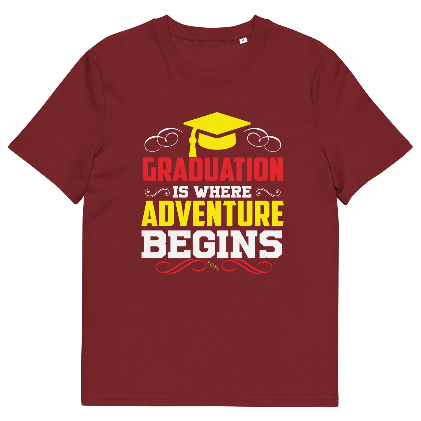 ADVENTURE BEGINS Unisex organic cotton t-shirt