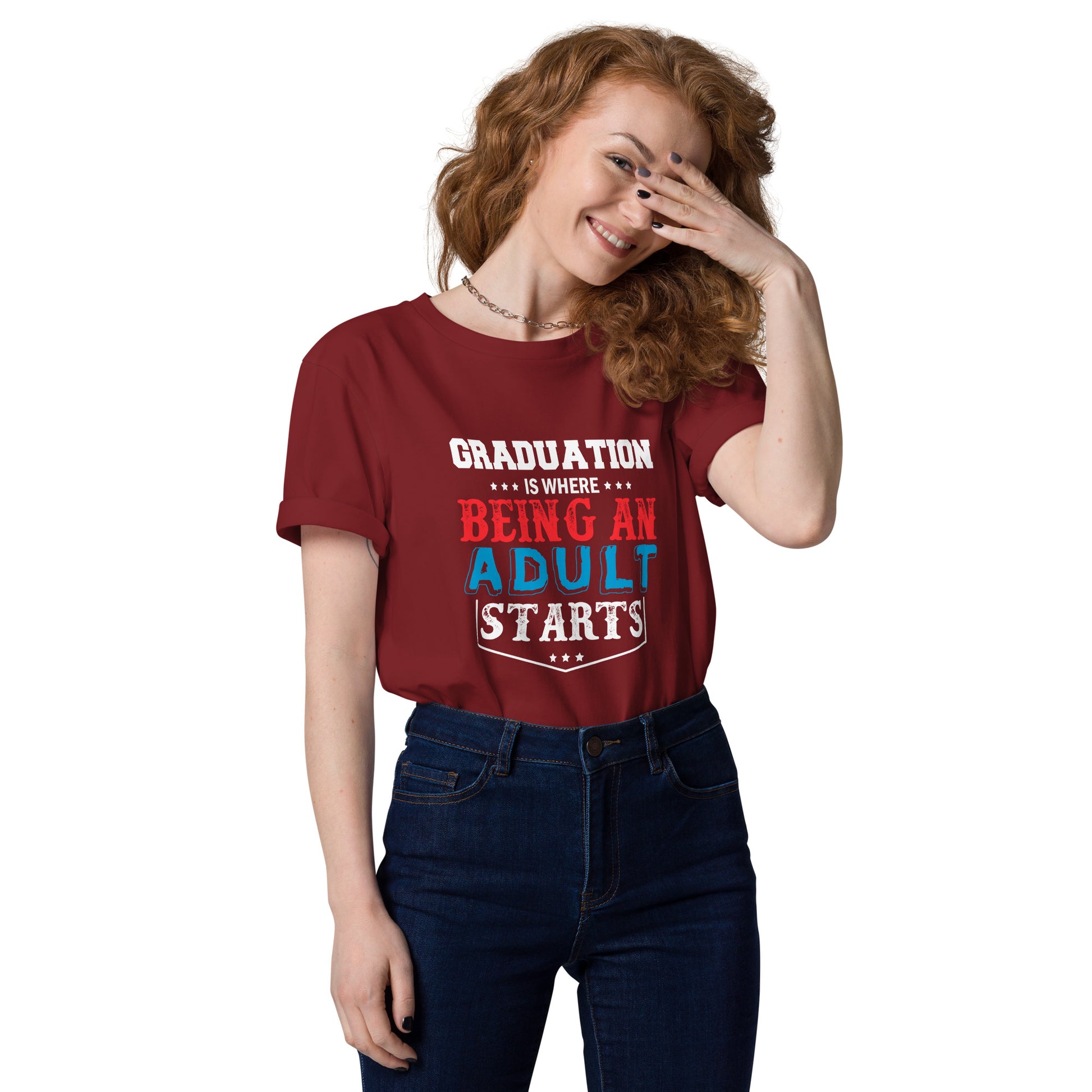 ADULTING BEGINS Unisex organic cotton t-shirt