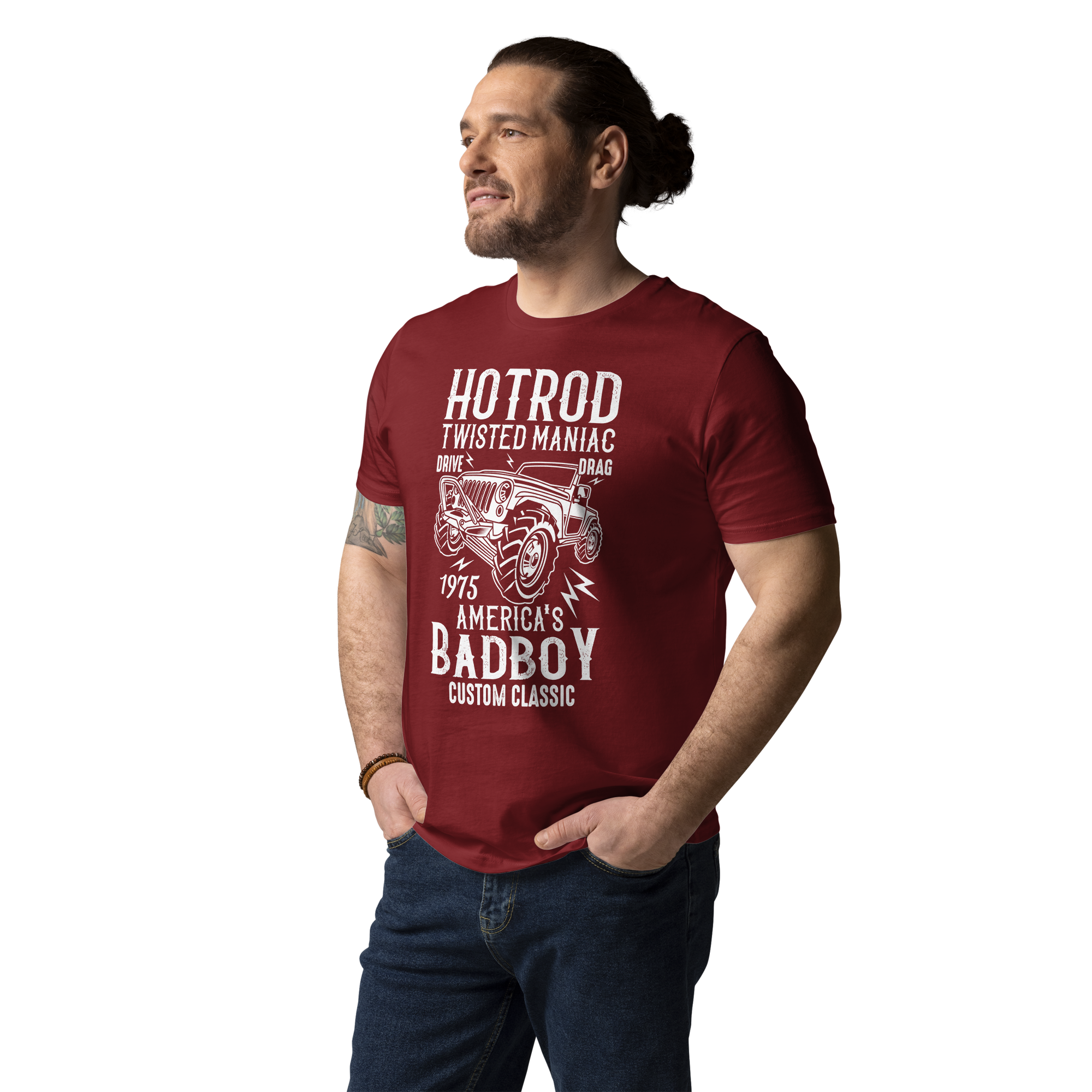 HOTROD BADBOY Unisex-T-Shirt aus Bio-Baumwolle