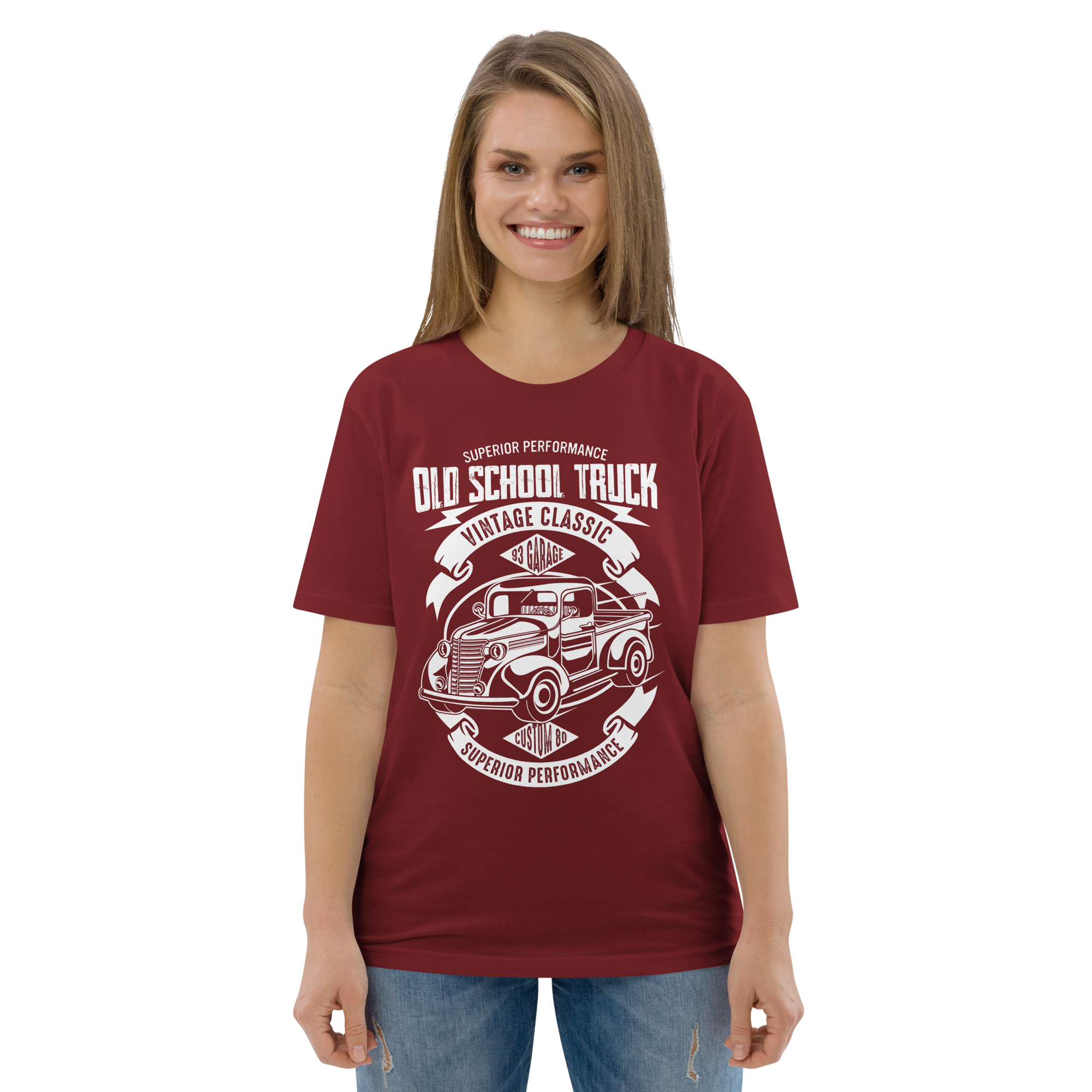 OLD SCHOOL TRUCK Unisex organic cotton t-shirt
