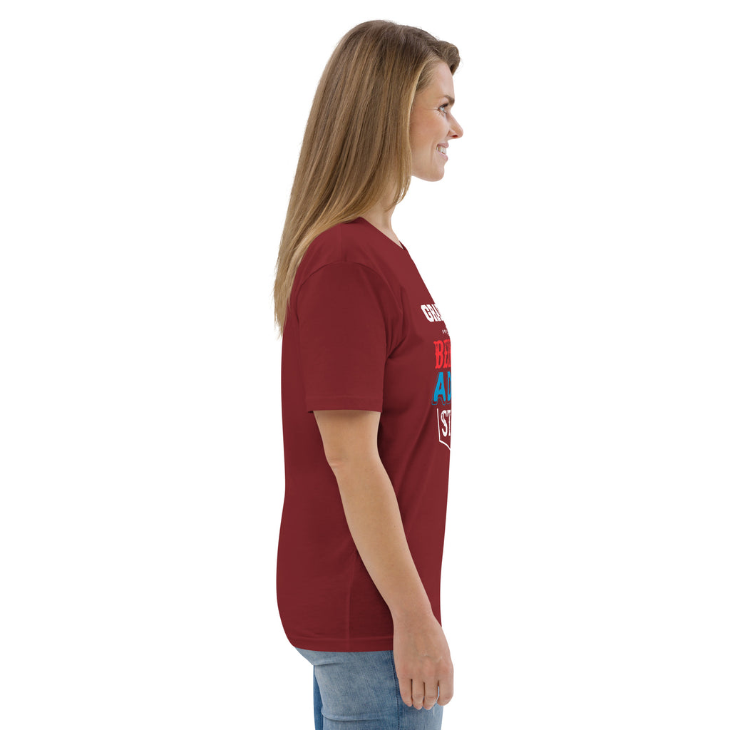 ADULTING BEGINS Unisex organic cotton t-shirt