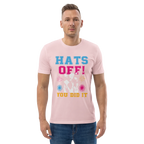 HATS OFF! unisex t-shirt - Printoo Shop - - graduation, t-shirt, unisex, Unisex Organic Cotton T-Shirt | Stanley/Stella STTU169