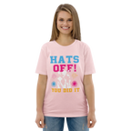 HATS OFF! unisex t-shirt - Printoo Shop - - graduation, t-shirt, unisex, Unisex Organic Cotton T-Shirt | Stanley/Stella STTU169