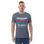 ADULTING BEGINS unisex t-shirt - Printoo Shop - - graduation, t-shirt, unisex, Unisex Organic Cotton T-Shirt | Stanley/Stella STTU169