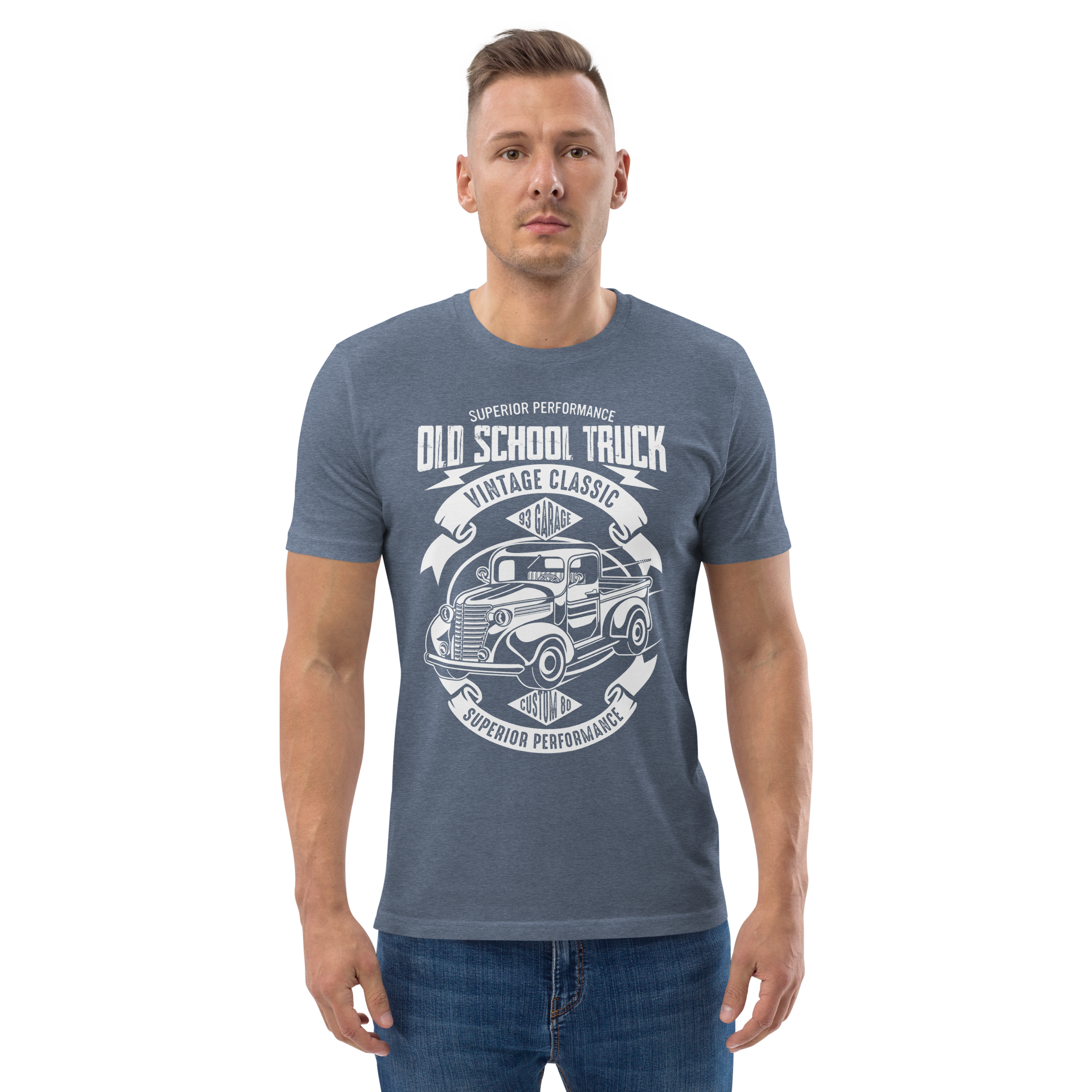 OLD SCHOOL TRUCK Unisex organic cotton t-shirt