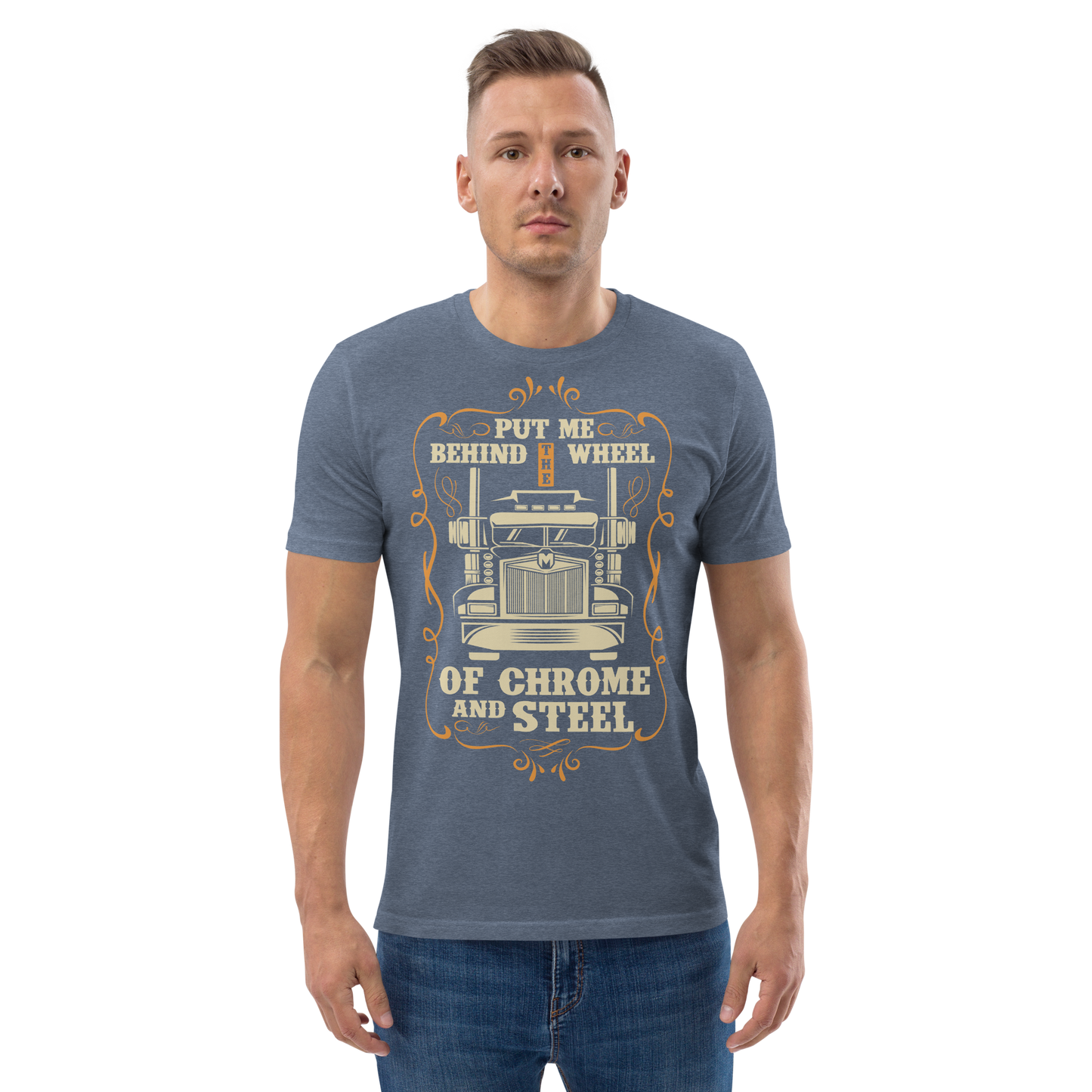 BEHIND THE WHEEL Unisex organic cotton t-shirt