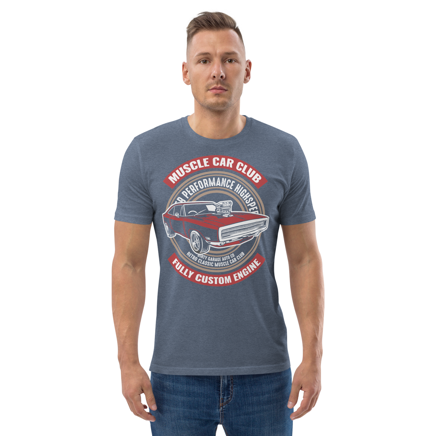 MUSCLE CAR CLUB Unisex organic cotton t-shirt